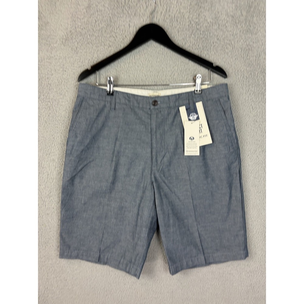 Dockers Shorts Mens 34 Blue Perfect Short Classic Fit 10 Inseam Chino S10771 NEW